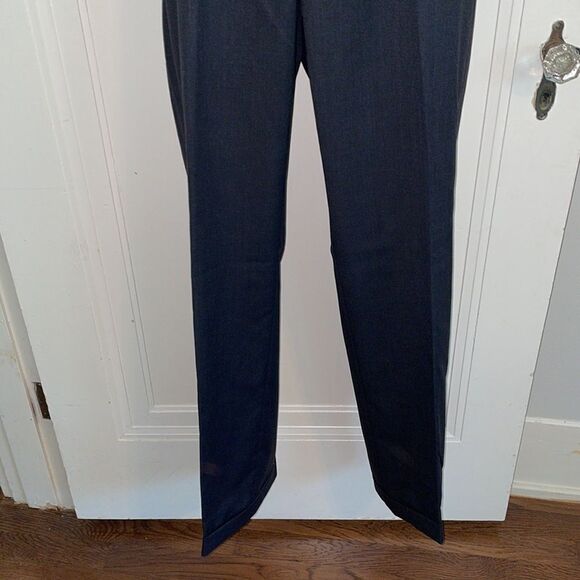 Profilo black wool flat front cuff hem pants - Picture 3 of 6